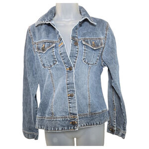 Wrangler Twenty X Wom Small Fitted Denim Jean Jacket Western Trucker Y2K Cowgirl
